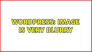Wordpress: Image is very blurry (2 Solutions!!)