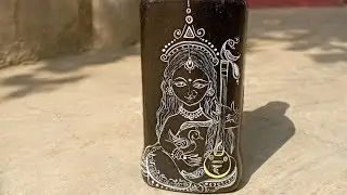 How to draw bottle painting || Ma saraswati bottle art #shortsfeed #bottle #art #viralvideo #shortvi