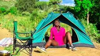 ASMR SOLO CAMPING ALONE IN THE MOUNTAINS.#asmr #survival #adventure #camping #relaxing #cooking