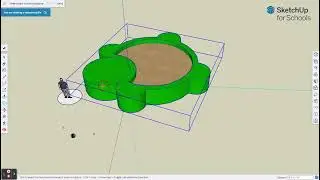 SketchUp WEB - Resizing the Sandbox using the Scale Tool