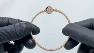Pandora Moments Sparkling Crown O Snake Chain Bracelet - Shine & Rose, 589046C01, 569046C01