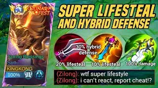 WHEN GLOBAL SUN ABUSE SUPER LIFESTYLE AND DMG BUILD AND EMBLEM IN SOLO RANKED GAME!! (please try)