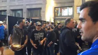 Fans cheer Royals before they take stage at rally