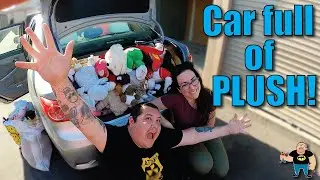 Taking Tendo's Plush! - Huge plush haul to resell on ebay and mercari - Car full of plush