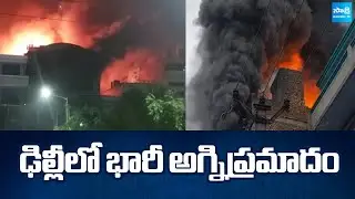 Massive fire breaks out in shoe factory Narela DSIIDC Industrial Area | Delhi | @SakshiTV