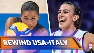 MEGA RALLY Rewind of ALL USA - Italy | Volleyball Nations League