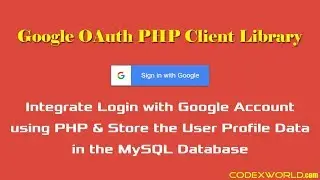 Login with Google Account using PHP
