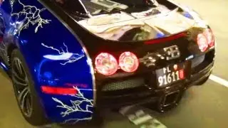 Bugatti Veyron START UP Gemballa Racing Engine at Monaco Top Marques 2012 Casino Monte Carlo