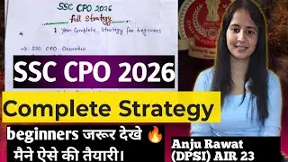 SSC CPO 2026 one year full strategy 🎯for beginners..#ssc #cpo #motivation #cgl #delhipolice 