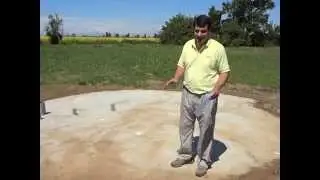 Domo Geodésico - fundación - hormigón y medidas