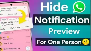 How to Hide WhatsApp Notification Preview on Home Screen 🔒 | WhatsApp Notification Off Kaise Kare