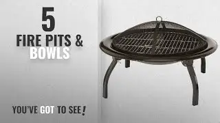 Top 10 Fire Pits & Bowls [2018]: AmazonBasics Portable Folding Fire Pit, 66 cm