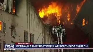 Massive fire engulfs historic South Side Chicago church on Good Friday