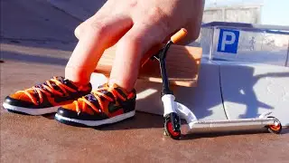 Самокат Finger | Профессиональные трюки с пальцами | Кроссовки Nike Mini | Пандус Tech Deck Antihero