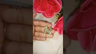 DIY Kundan earrings making 💕 #diy #support #craft #jewellery #making #earrings #beginner