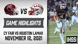 Cy-Fair at Houston Lamar - 2021 Week 12 Football Highlights