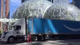 First plant arrives at Amazon Spheres in a Prime semi