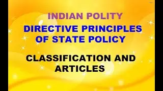 DIRECTIVE PRINCIPLES OF STATE POLICY IN TAMIL - CLASSIFICATION AND ARTICLES #TnpscVetripaadhai