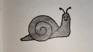 how to draw snail 🐌 || snail 🐌 drawing || easy snail drawing || drawing for kids #drawing #sketch 