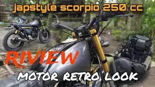 Review japstyle besic yamaha scorpio 250cc Retro looking banget ga kalah ganteng sama ori pabrik