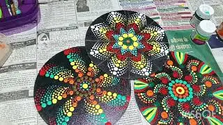 DOT MANDALA ART🎨❤️STEP BY STEP TUTORIAL💕WALL HANGING DECOR🌟MDF Board PAINTING#yt #decor #wallhanging