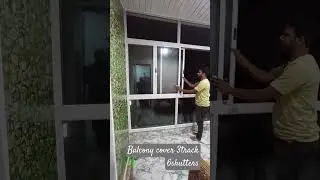 #aluminium balcony covering 3track with 6 shutter MARTAHALLI