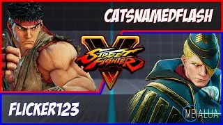 SFV CE - Catsnamedflash(RYU) VS Flicker123(ED) 🌘 MeiaLua 🌘
