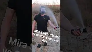 Mira Safety CM-6M Mask vs Civilian Legal Tear Gas #viral #shorts #mirasaftey #airsoft #gasmask