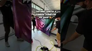 A CRAZY Color Shift Vinyl Wrap 😳🔥🏎️ #carwrapping #vinylwrap #asmr #asmrsounds