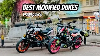 Best Modified Ktm Dukes 🚀| Colour Changing Ppf 🌈| Carbon Fiber Wrap 🔥| #polumotors