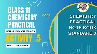 Class 11 Chemistry Practical | Activity 5 | Detect Food Adulterants