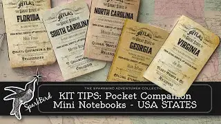 Kit Tips Tutorial: Mini travel notebooks with just the right amount of aged grunge for all US States