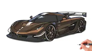 How to draw a KOENIGSEGG SADAIR'S SPEAR / drawing Koenigsegg jesko 2025 sports car