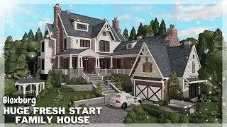 BLOXBURG: Huge Fresh Start Family House Speedbuild | Roblox House Build