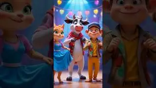 cat videos!!funny dance!! caw cow dance #ai #studywithmeandmycat #animaldance
