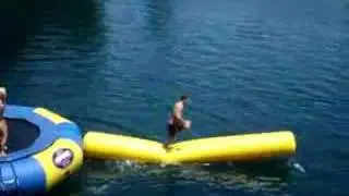 Derek Saathoff falls in the water!