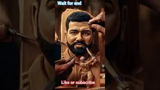 Rohit Sharma Wooden Sculpture 😱 | AI Wood Carving Art | Hyper Realistic 4K #rohitsharma #shorts