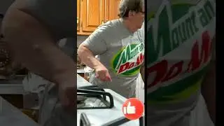 Messing with granny while she cleans dishes #shorts #angry #grandma