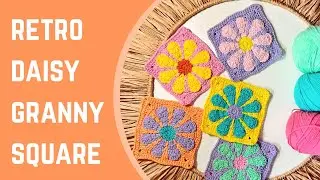 Crochet pattern / RETRO DAISY GRANNY SQUARE