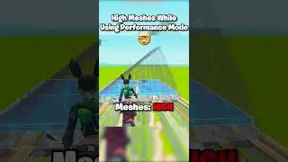 How To Get High Meshes On Performance Mode 🤯 #shorts #fortnite