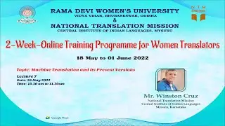 Machine Translation and its present versions by Mr. Winston Cruz