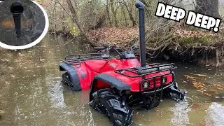 Honda 300 Goes Deep in Water! (Handlebars Under)