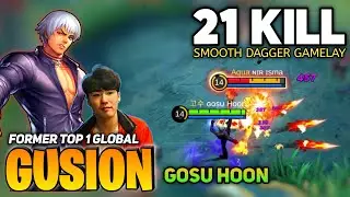 Gusion Fast Hand Combo! 21 Kill Deadly Dagger [Former Top 1 Global Gusion] Gosu Hoon - Mobile Legend
