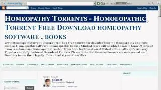 Download Free Homeopathy SOftware and Books