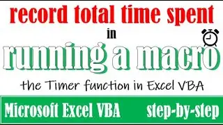 Record the time spent in running a macro
