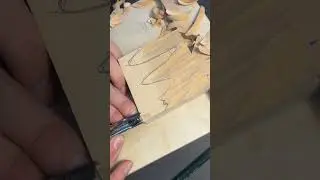 Give you one minute of stress-relieving woodcut time do you like it #Woodcut#Wood