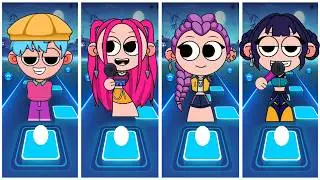 Kpop Demon Hunters 🆚 SAJA Boys 🎮 Tiles Hop EDM RUSH