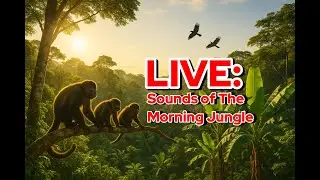 🔴LIVE: Tropical Jungle Sounds- Howler Monkeys, Humming Birds etc. Relax, Breathe, Meditate, Sleep