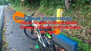 Temp check on MTB disc brake  15 minutes down hill