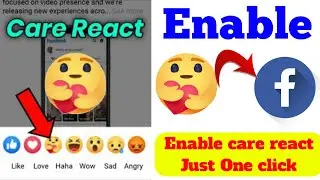 How to enable care reaction on Facebook new Messenger heart reaction 2020  || #Care_React